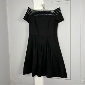 Black Off Shoulder Yellow Star Dress